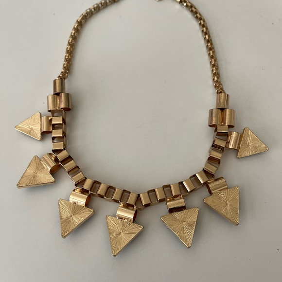 Express women’s Geometric Tribal Triangle Statement Necklace - Picture 5 of 5